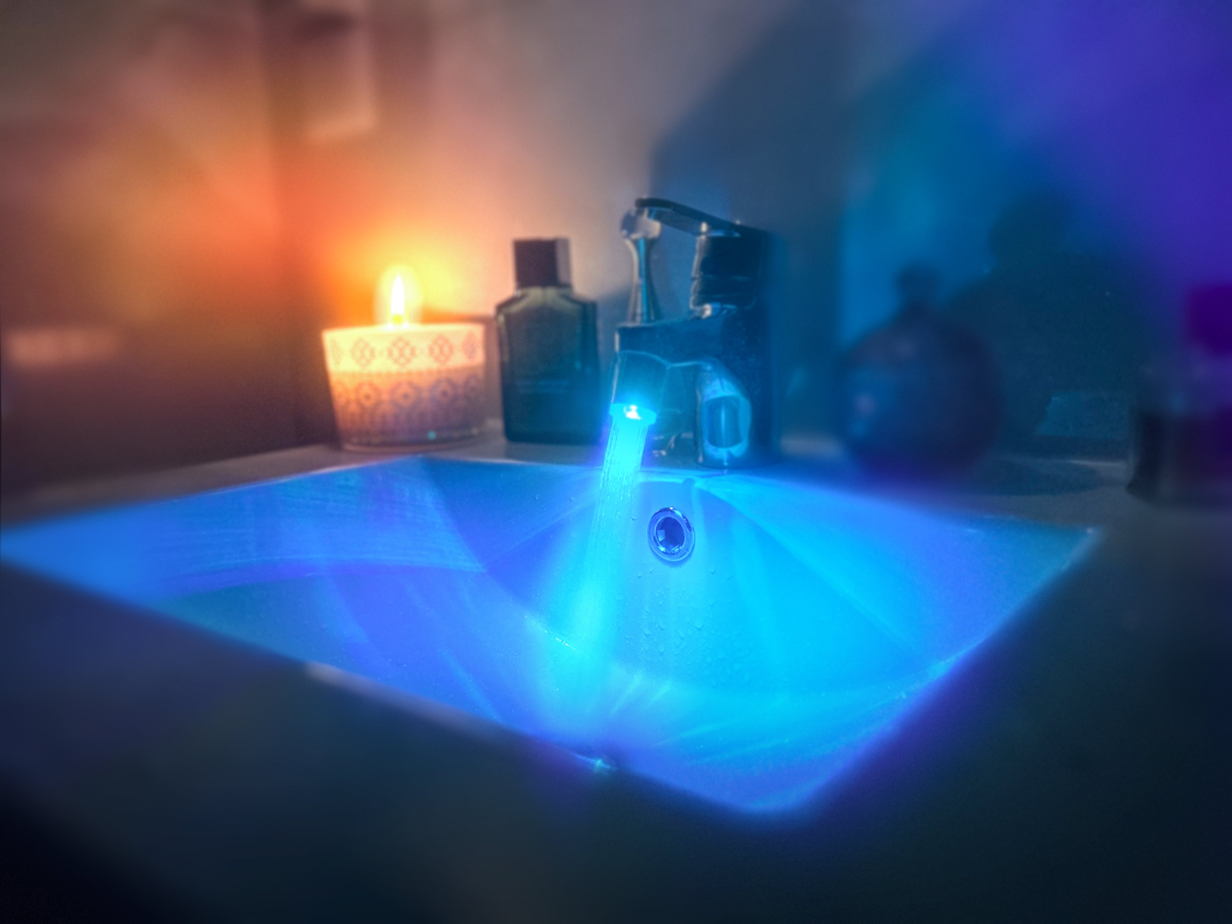 Robinet avec Aqualumis LED bleue